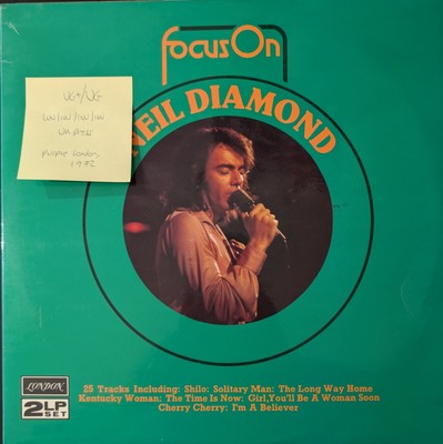 Focus On Neil Diamond Vinyl Record VG+/VG FOSM7/8 1972