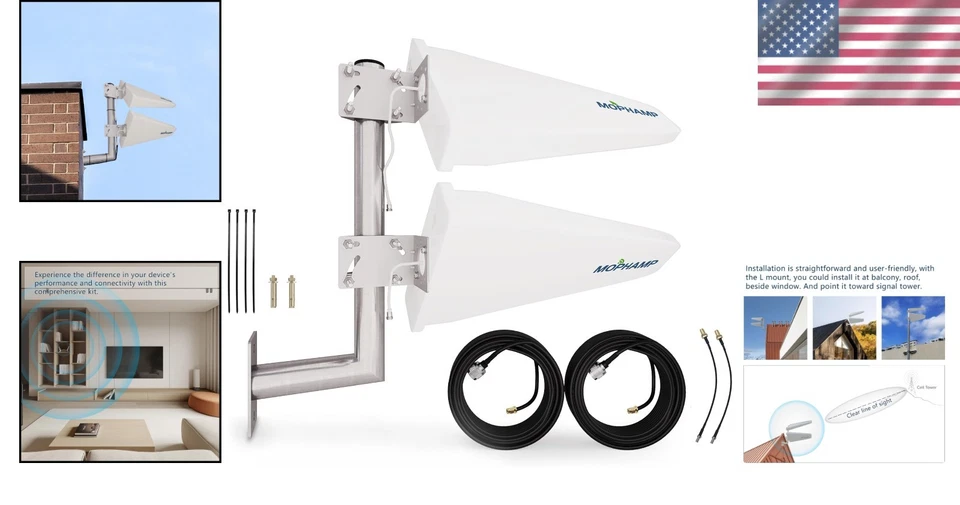 2x2 MIMO Log Periodic Antenna Kit for 4G LTE/5G Ho - Image 2 of 4