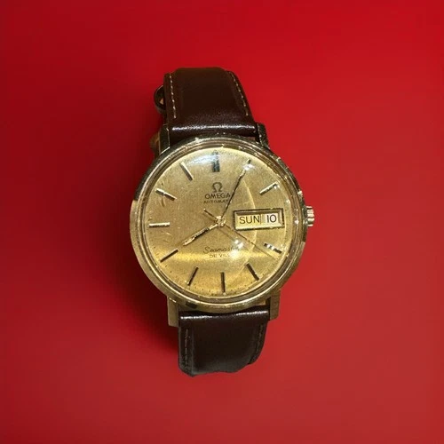 Vintage Omega Seamaster De Ville Solid Gold Watch