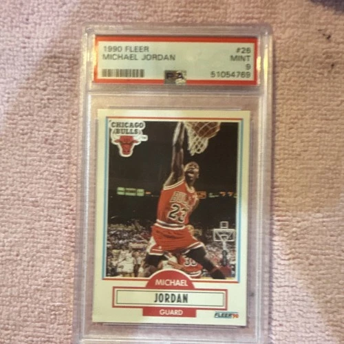Fleer 1990 Fleer Michael Jordan #26 PSA 9 Graded Chicago Bulls NBA Card