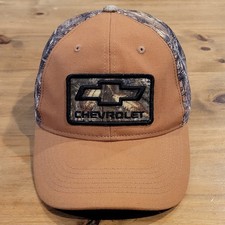 Chevrolet Hat Cap Snapback Brown Camo Patch Chevy Truck One Size Adjustable