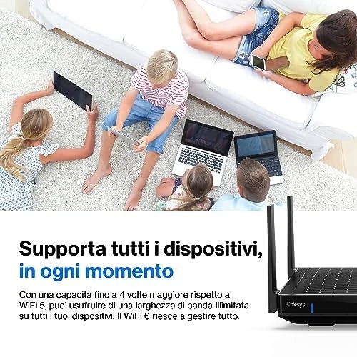 Linksys Router Wifi mesh Tri-Band Hydra Pro 6E, wireless, accesso alla banda 6 G - Immagine 4 di 4