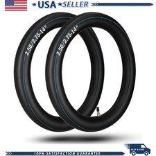 2-Pack 2.50/2.75-14 Inner Tubes 60/100-14 Heavy Duty Dirt Bike, 2mm Thick TR4 Va