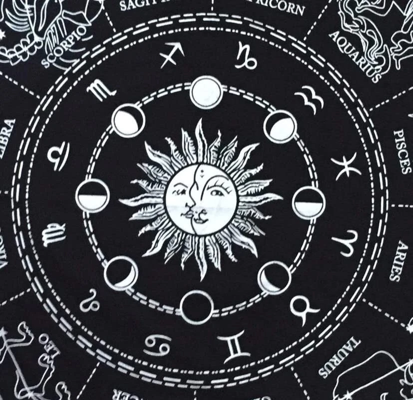 Plata Maravillosa Astrología Altar Tela Zodiaco Signo Solar Tabla Alter Brujería Foto 3 de 4