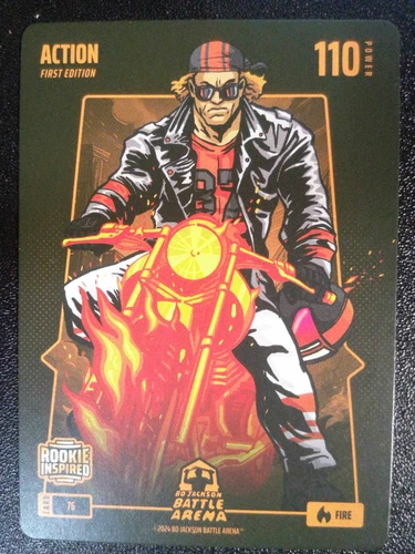 2024 Bo Jackson Battle Arena Base Card #76 Action Sam LaPorta Fire