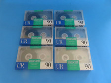 Lot of 6 Maxwell UR 90 Cassette Tapes; New/Factory Sealed