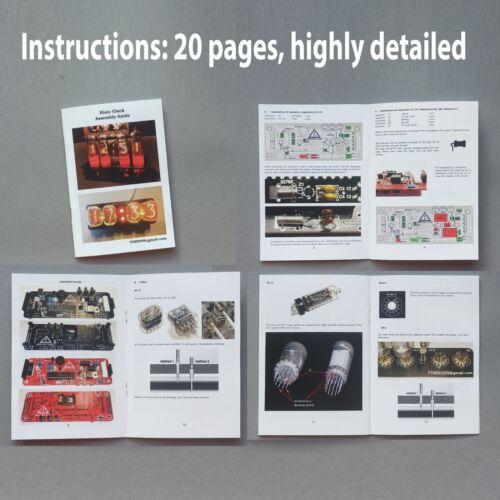 DIY KIT with NEW tubes IN-8-2 Nixie Clock RGB Backlight Alarm *All parts* - Picture 3 of 12
