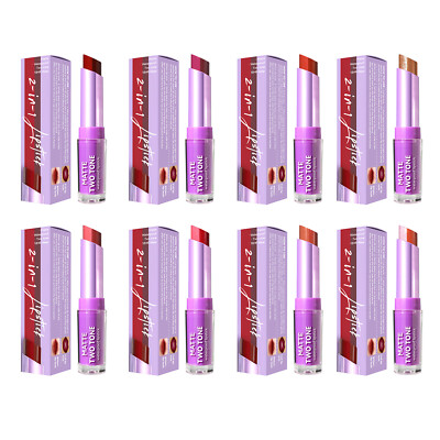 1Pc Womens Shimmer Two-color Lipstick Bite-lip Effect Lip Liner Pen Lipstick 