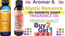 Buy 2 Get 1 FREE Aromar Premium 70+ Best Aromatherapy Essential Oil 65ml (2.2oz)