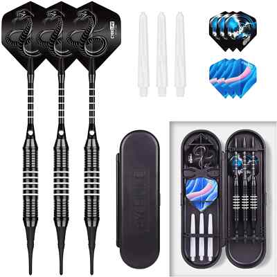CyeeLife Darts Plastic Tip 18g Professional Soft Tip Darts with Storage Box