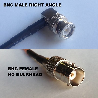 RG174 BNC MALE ANGLE to BNC FEMALE Coaxial RF Cable USA