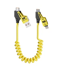 4in1 USB/Type-C Retractable Cable Charger For iPhone 16 15 14 13 Samsung S25 S24