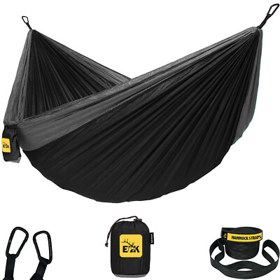 ELK Single Person Hammock with Tree Straps for Outdoor Camping Adventures