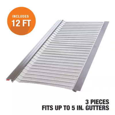 NEW Superior Gutter Guard 12ft Kit - 4ft L x 5.5 in W Stainless Steel Micro-Mesh