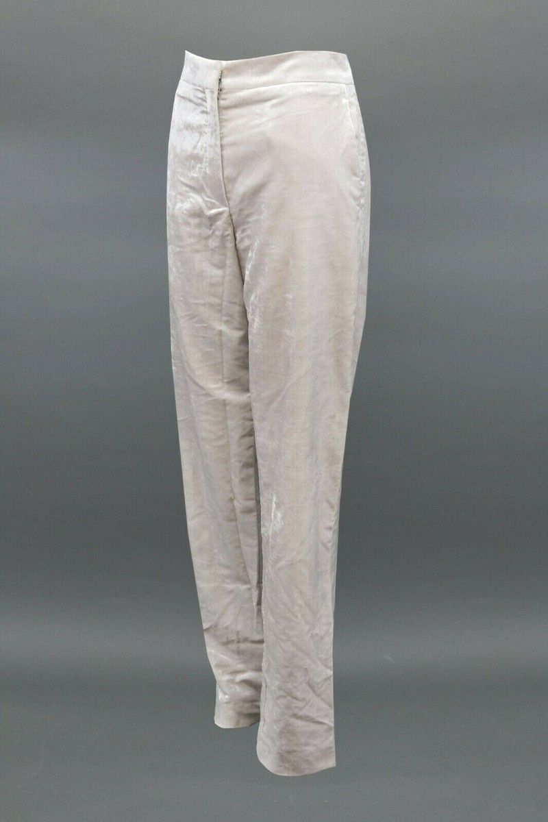 NWT $1595 Brunello Cucinelli Women Shiny Velvet Wide-Leg