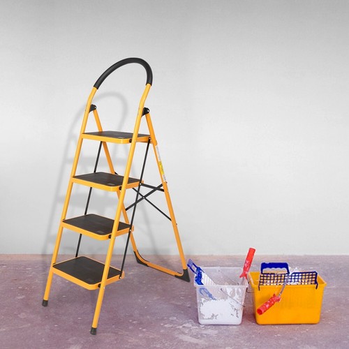 Step Ladder 4 Step Folding Step Stool Sturdy Ladder Wide Anti-Slip Pedal 330 lbs - Picture 11 of 18