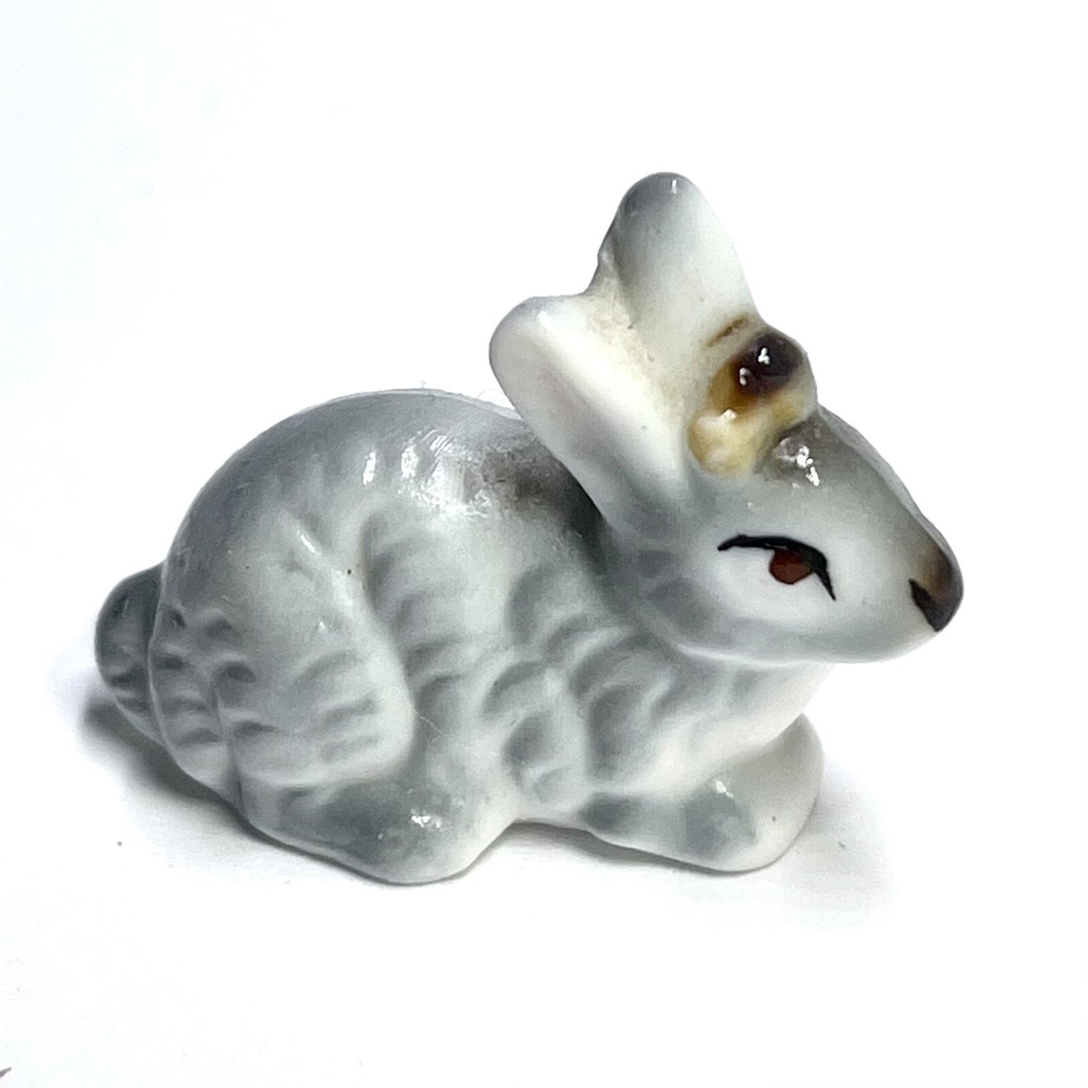 Vintage Bone China Miniature Gray Baby Jackalope Figurine Made In