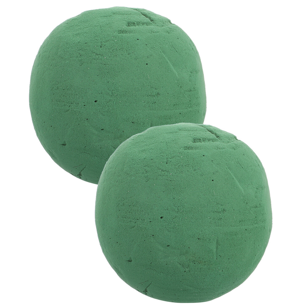 2 Pcs Flower Mud Sphere Sponge Foam Block Faux Peonies Arrangement