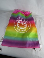 Build A Bear Carrier Drawstring Bag Rainbow Colorful Backpack EST 1997