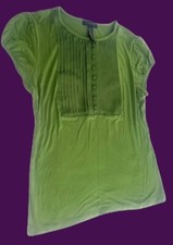Banana Republic  green career top blouse sz  S front detail