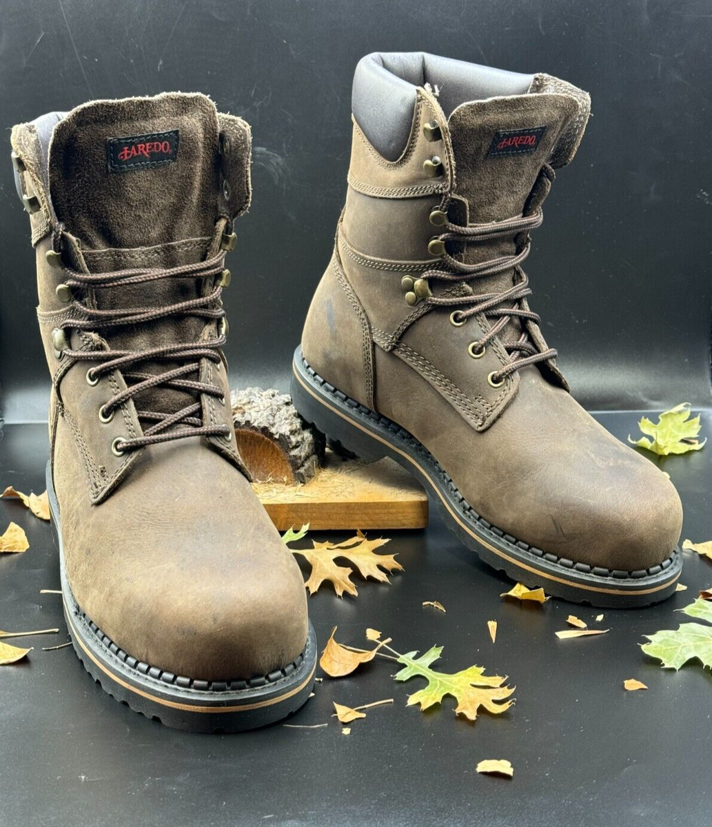 Laredo Brown Lace-Up Leather Work Boots Laredo Men main image 3
