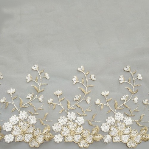 Embroidered Lace Mesh Trims Edge Bridal Wedding Dress Costume Sewing Craft Decor - Picture 15 of 15