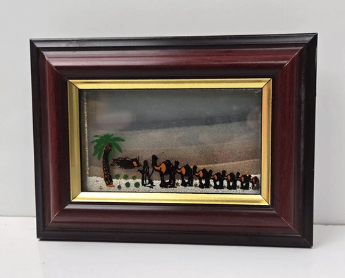 Vintage Moving Sand Art Picture Framed Different Sands United Arab Emirates UAE