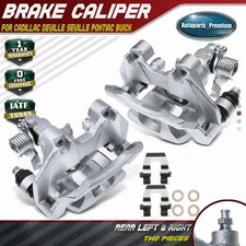 Pair Rear Disc Brake Caliper with Bracket for Cadillac DeVille Seville Pontiac