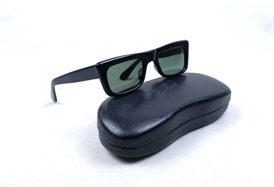 Gafas de sol cuadradas vintage únicas años 50 Italia Roma muy raras clásicas negras Foto 3 de 4