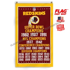 Washington Redskins 3x5 ft Banner Premium Flag Super Bowl NFL Champs Commanders