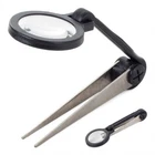 ADJUSTABLE MAGNIFYING GLASS WITH PLIERS 25mm FOR JEWELRY, COINS