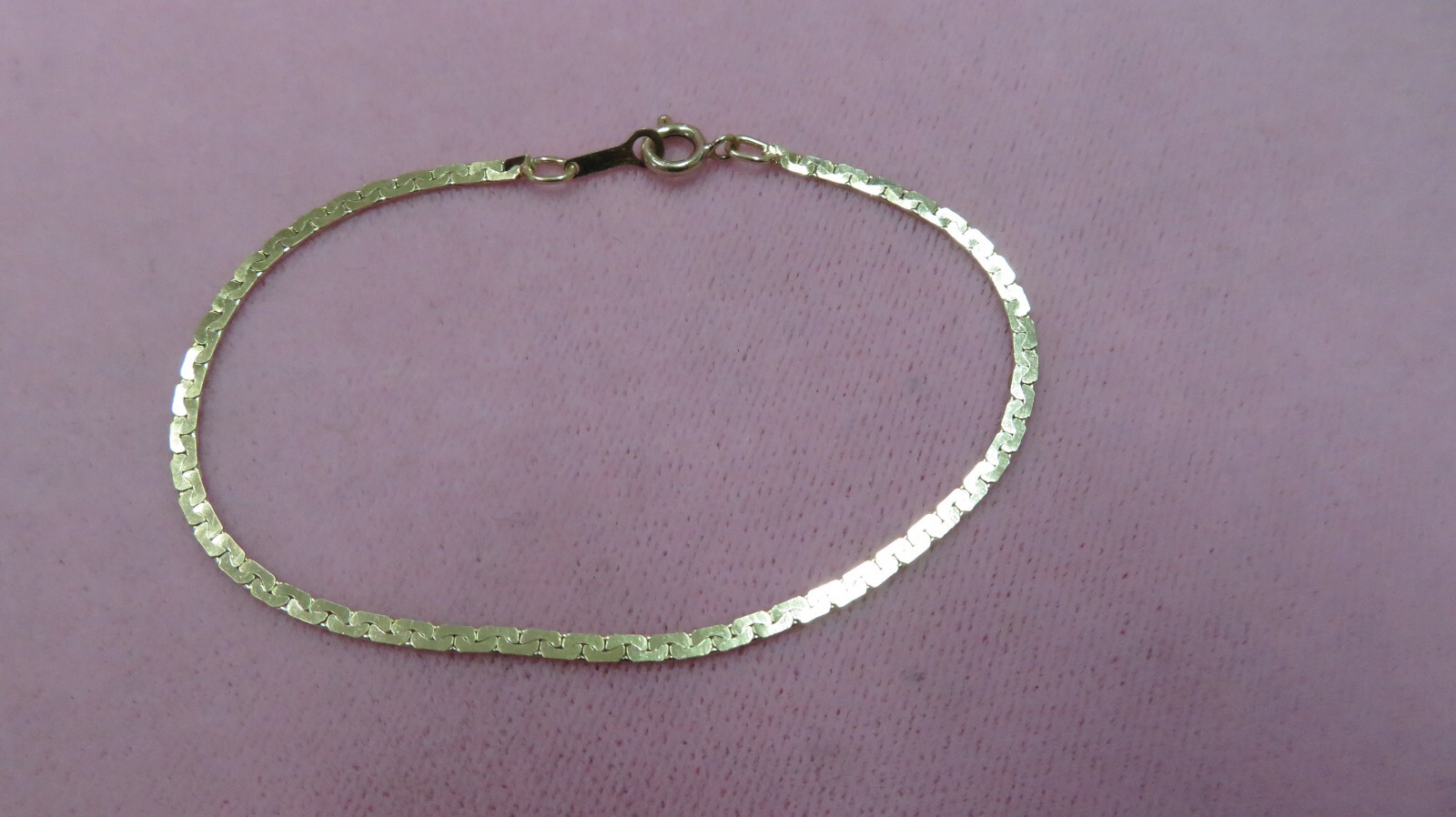 Vtg 7 1/8" 14k Solid Y. Gold Flat C Link Chain Bracelet 2.37 G (93) eBay