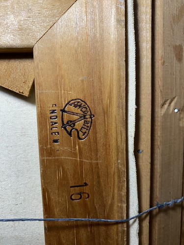 Droit Oil Painting On Canvas "Mademoiselle Lurie" Framed 19 1/4" x 23 1/4" - Picture 22 of 24