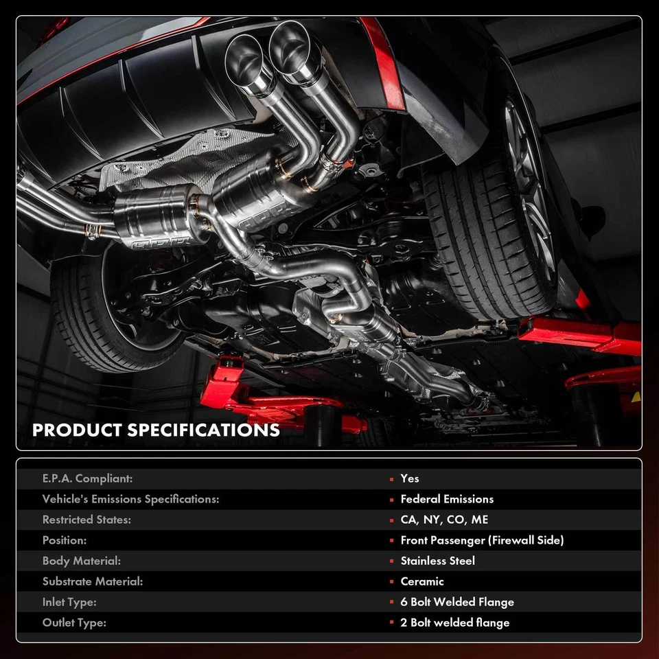 Convertidor catalítico delantero derecho (lado cortafuegos) para Toyota Highlander 2014-2016 Foto 3 de 4