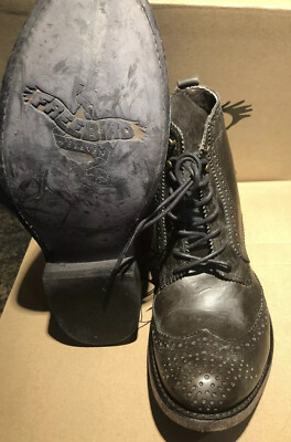 Freebird By Steven Men\'s BROOM Bradford US9 Brown Leather Distress Combat Boots Men main image 2