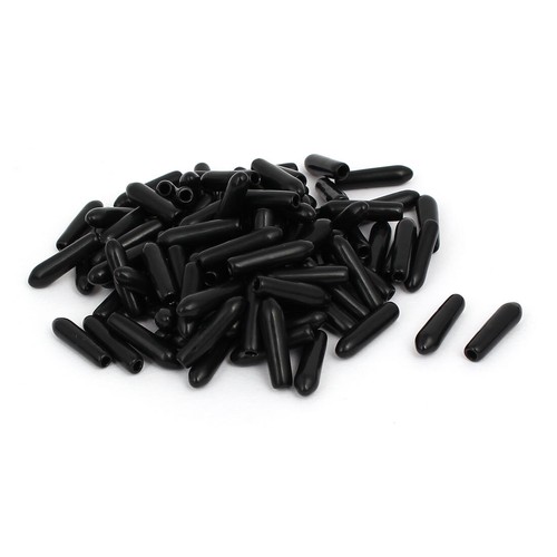 100 Embouts De Protection De Vis Isolés - Diamètre Intérieur 4,5 Mm - Caoutchouc Rouge Uxcell