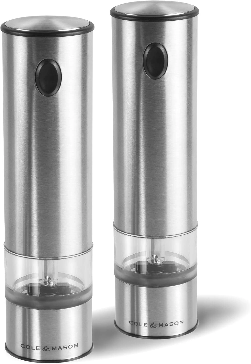 Cole Mason H3004480 Battersea Salt and Pepper Mills Electronic Stainless Stee
