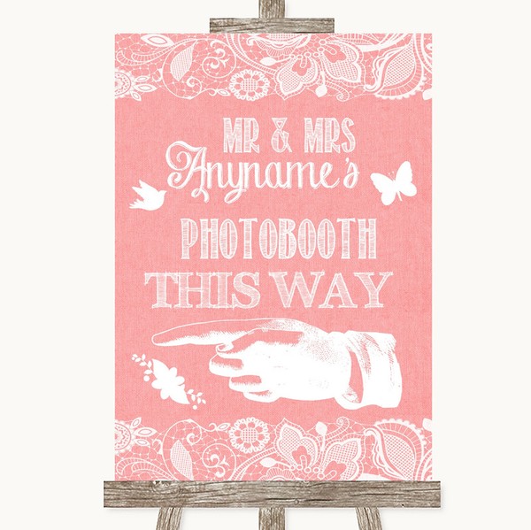 Gris oscuro Arpillera Encaje Efecto wedpics App fotos Personalizado De Boda Letrero