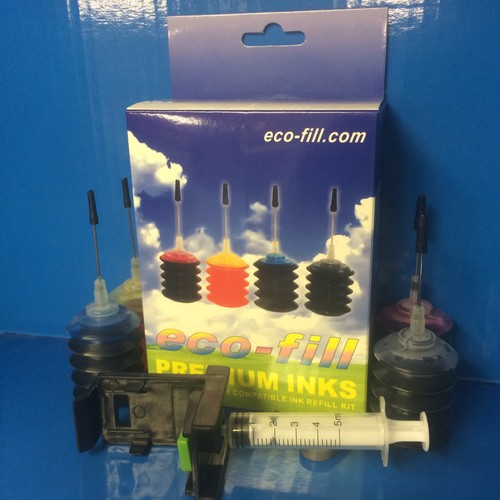 ECOFILL HP ENVY 4500 4507 INK REFILL KIT & TOOL REFILLING HP301 PRINT