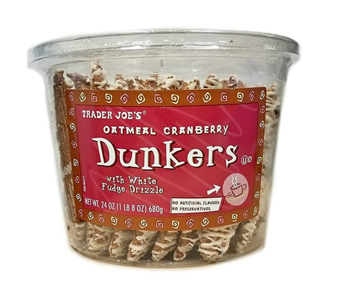 2 x Trader Joe's Haferflocken Cranberry Dunkers mit weißem Fudge Nieselregen je 24 Unzen - Bild 2 von 5