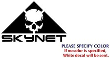 Skynet With Skull Graphic Die Cut decal sticker Car Truck Boat Window 22"