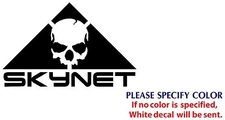 Skynet With Skull Graphic Die Cut decal sticker Car Truck Boat Window 7"