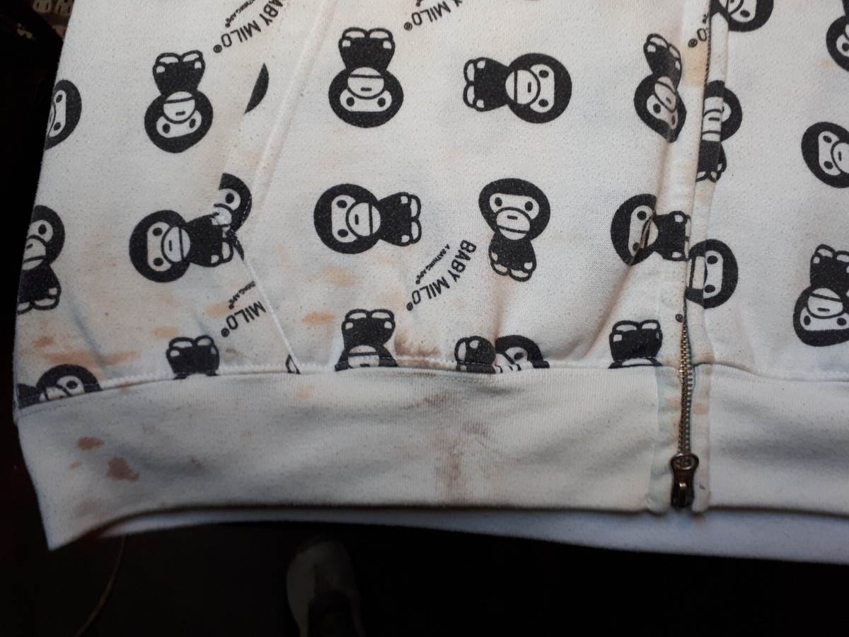 ABY MILO BY A BATHING APE 2001年　NOWHERE A BATHING APE BAPE Baby Milo Shark zip hoodie M size NIGO