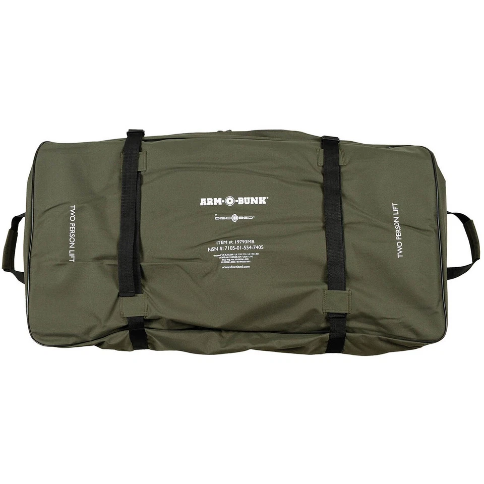 Disc-O-Bed® Militar Exterior Camping Multifuncional 2 Hombres Cuna Brazo-O-Litera Verde Foto 4 de 4