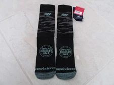 NEW POPULAR BROOKLYN HALF Marathon 2020 CREW SOCKS M NEW BALANCE Black/Blue