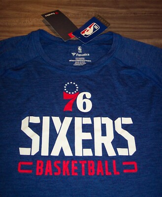 PHILADELPHIA 76ERS SIXERS NBA BASKETBALL WARMUP JERSEY T-SHIRT XL