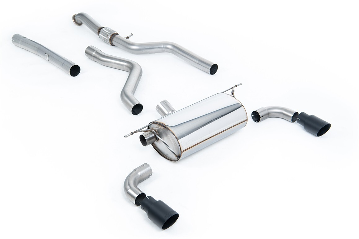 Milltek Race Cat Back Exhaust Ceramic Black Tips for BMW M135i F20 F21