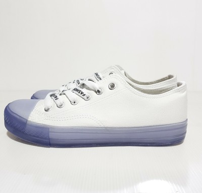 New Women's Shoes Lace Up Low Top White Canvas Blue Sole EU 37 / US 6.5 /  UK 4 | eBay
