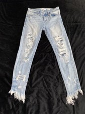 youth girls the buckle destroyed skinny jeans Size 14