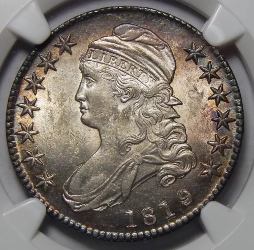 1819/8 NGC MS62 CAPPED BUST HALF DOLLAR